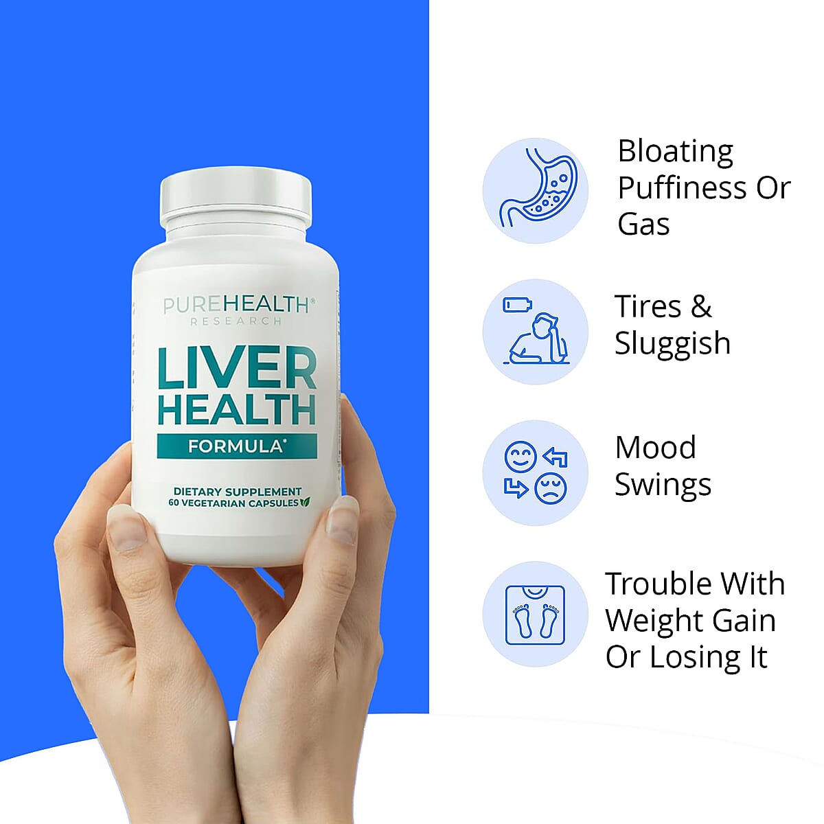 PureHealth Research Liver Health Dietary Supplement 60 Vegetarian Capsules image number 2