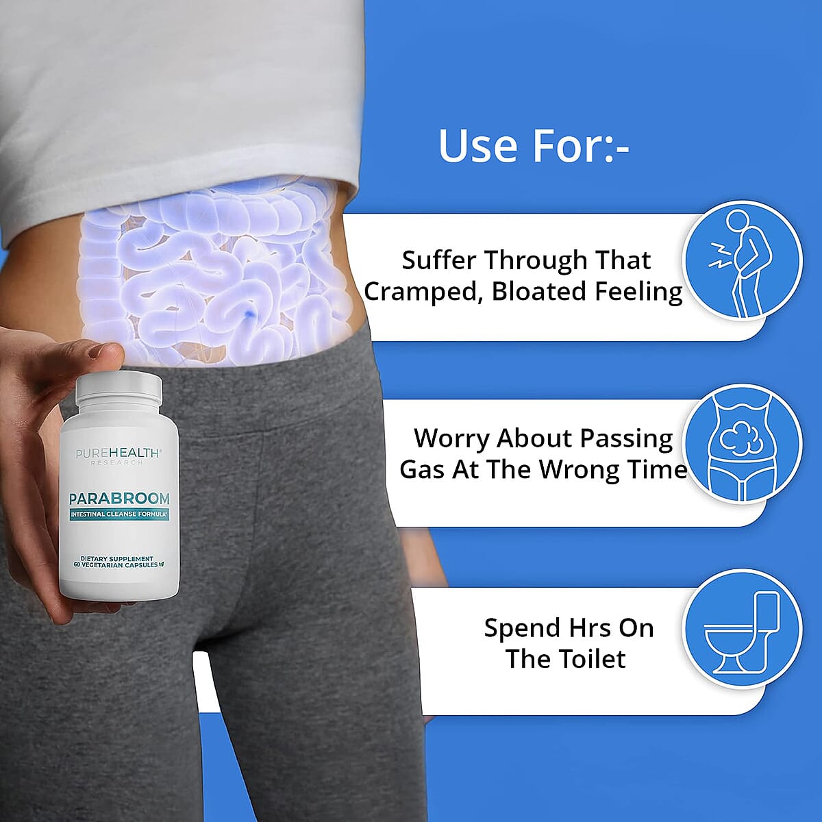 PureHealth Research Gut Antioxidants Dietary Supplement 60 Vegetarian Capsules image number 3