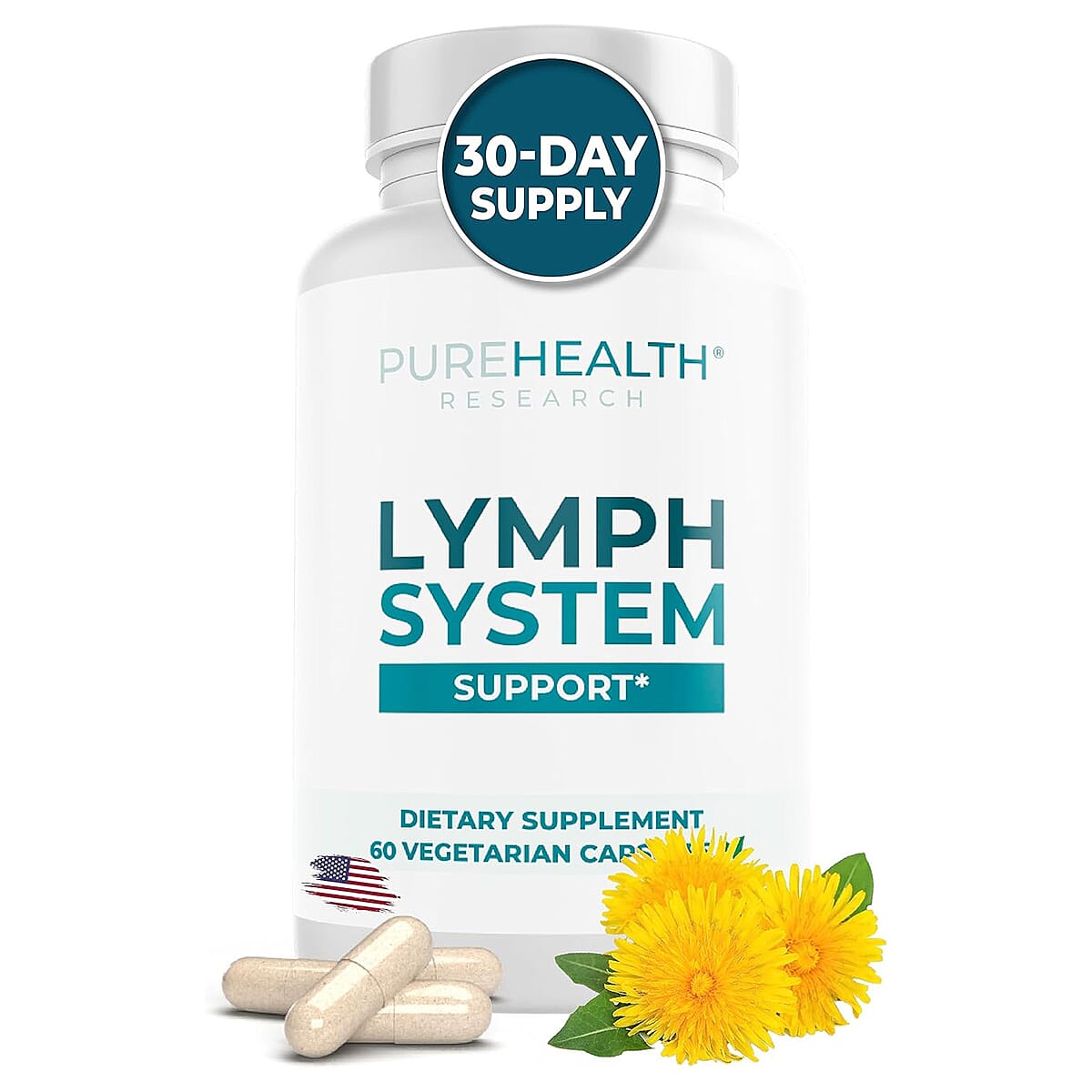 PureHealth Research Lymph System Support Dietary Supplement 60 Vegetarian Capsules image number 1