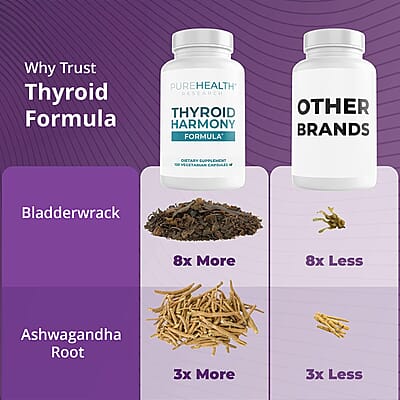 PureHealth Research Thyroid-harmony Dietary Supplement 120 Vegetarian Capsules
