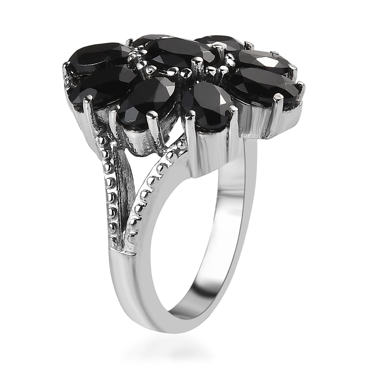 Thai Black Spinel Ring in Stainless Steel (Size 10.0) 4.90 ctw image number 3