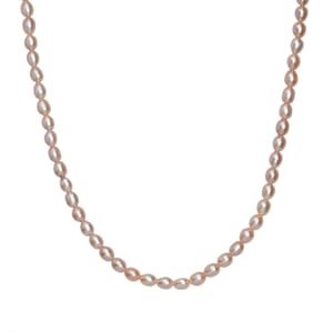 Lavender Pearl Necklace (18 Inches) in 18K Vermeil Yellow Gold Over Sterling Silver