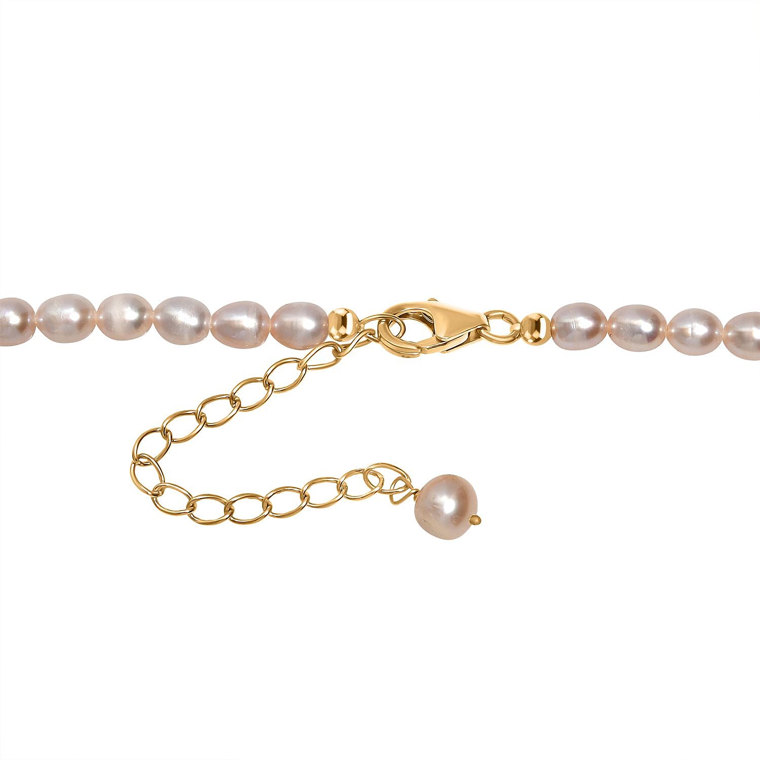 Lavender Pearl Necklace (18 Inches) in 18K Vermeil Yellow Gold Over Sterling Silver