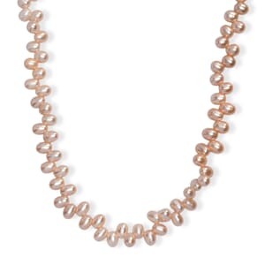 Pink Freshwater Pearl Fancy Necklace in 18K Vermeil Yellow Gold Over Sterling Silver 18 Inches