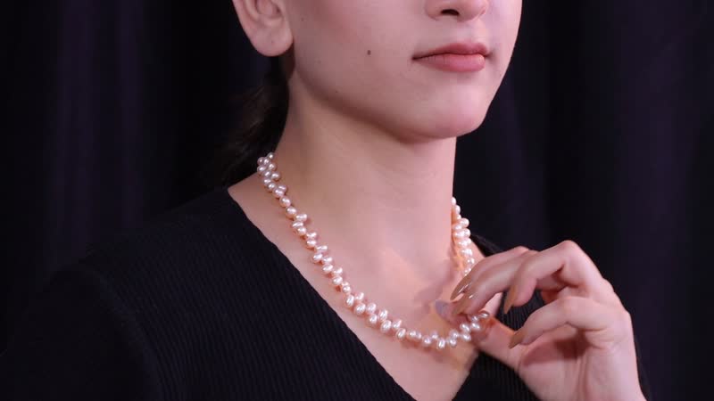 Pink Freshwater Pearl Fancy Necklace in 18K Vermeil Yellow Gold Over Sterling Silver 18 Inches