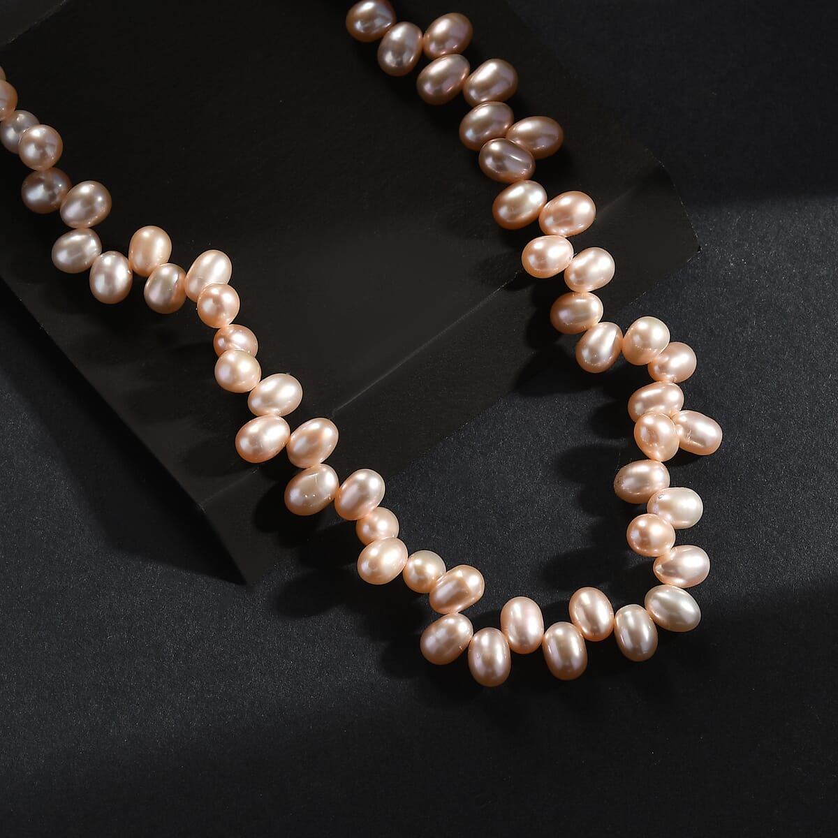 Pink Freshwater Pearl Fancy Necklace in 18K Vermeil Yellow Gold Over Sterling Silver 18 Inches image number 1