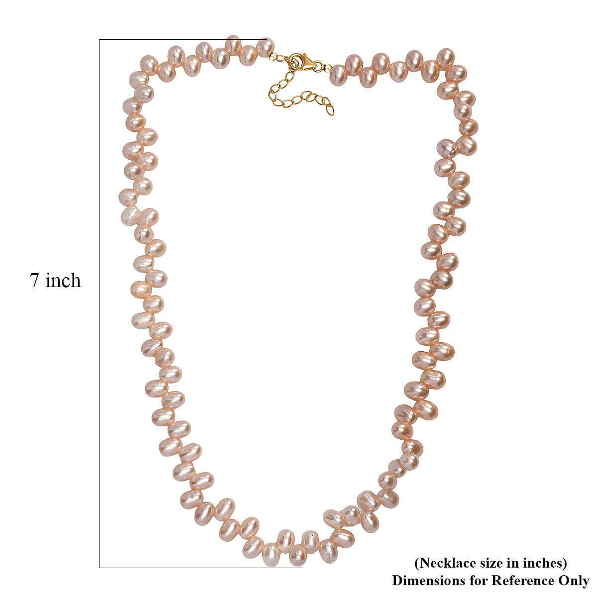 Pink Freshwater Pearl Dancing Bubbles Necklace in 18K Vermeil Yellow Gold Over Sterling Silver 18 Inches