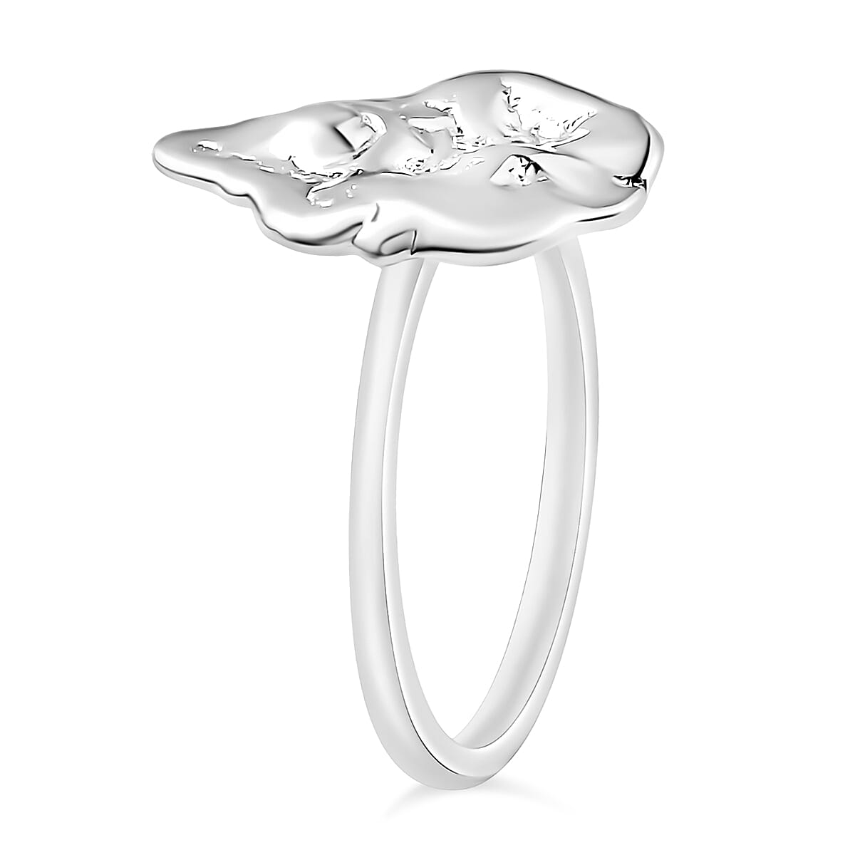 Nugget Ring in 10K White Gold (Size 5.5) 2.70 Grams (Del. in 10-12 Days) image number 2