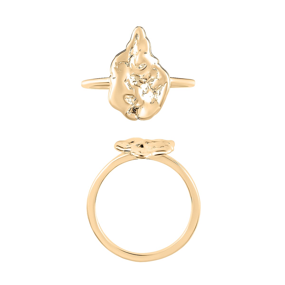 Nugget Ring in 10K Yellow Gold (Size 10.0) 2.70 Grams (Del. in 10-12 Days) image number 3