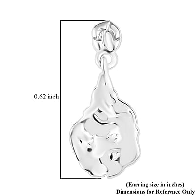 Nugget Earrings in 10K White Gold 2 Grams