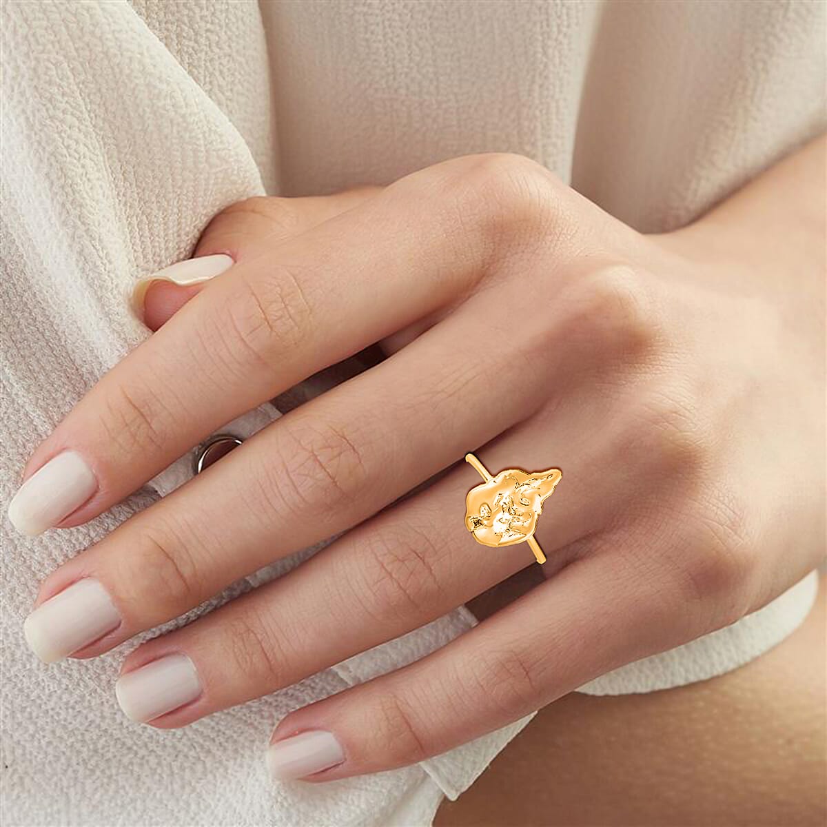 Nugget Ring in 18K Yellow Gold (Size 5.0) 3.30 Grams (Del. in 10-12 Days) image number 1