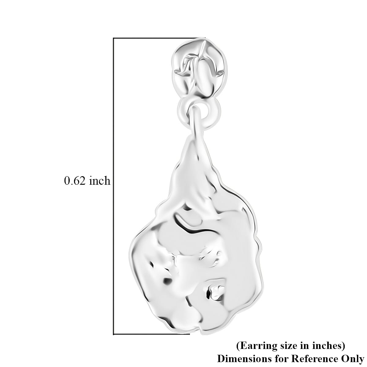 Nugget Earrings in 14K White Gold 2.20 Grams (Del. in 10-12 Days) image number 4