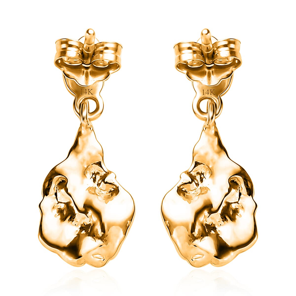 Nugget Earrings in 14K Yellow Gold 2.20 Grams (Del. in 10-12 Days) image number 3