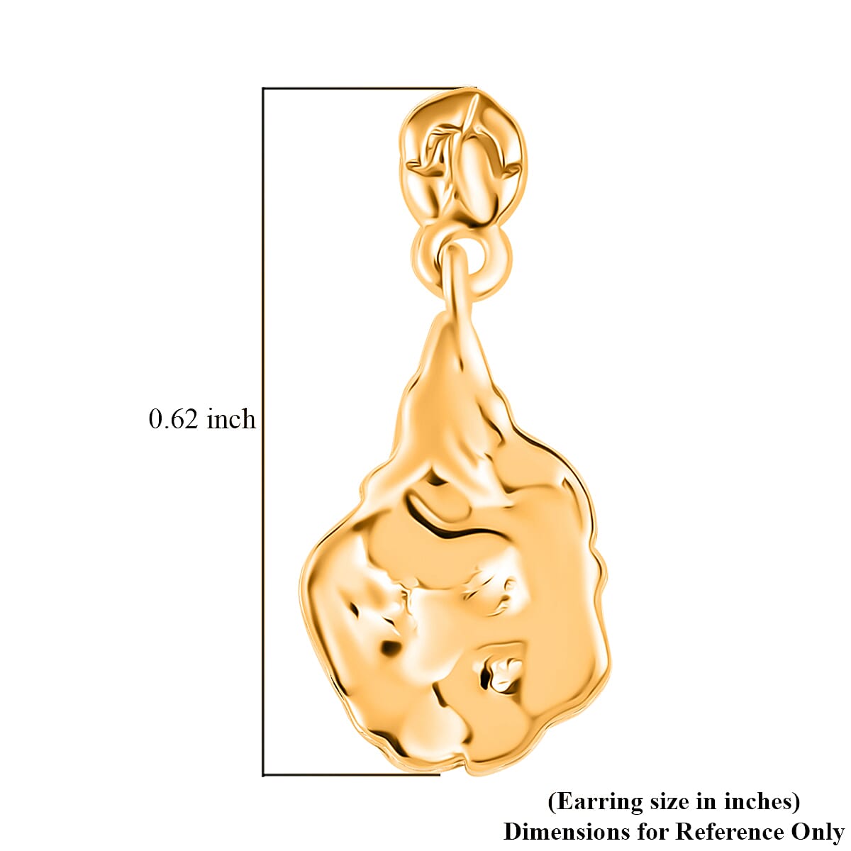 Nugget Earrings in 14K Yellow Gold 2.20 Grams (Del. in 10-12 Days) image number 4