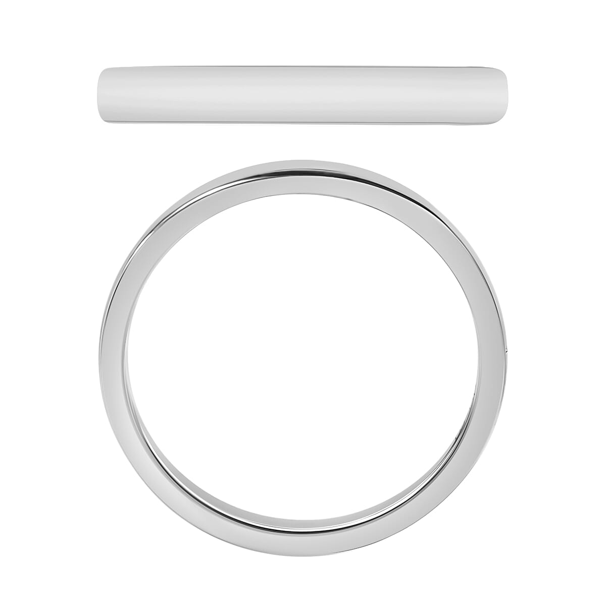 Band Ring in 14K White Gold (Size 5.0) 3.50 Grams (Del. in 10-12 Days) image number 3