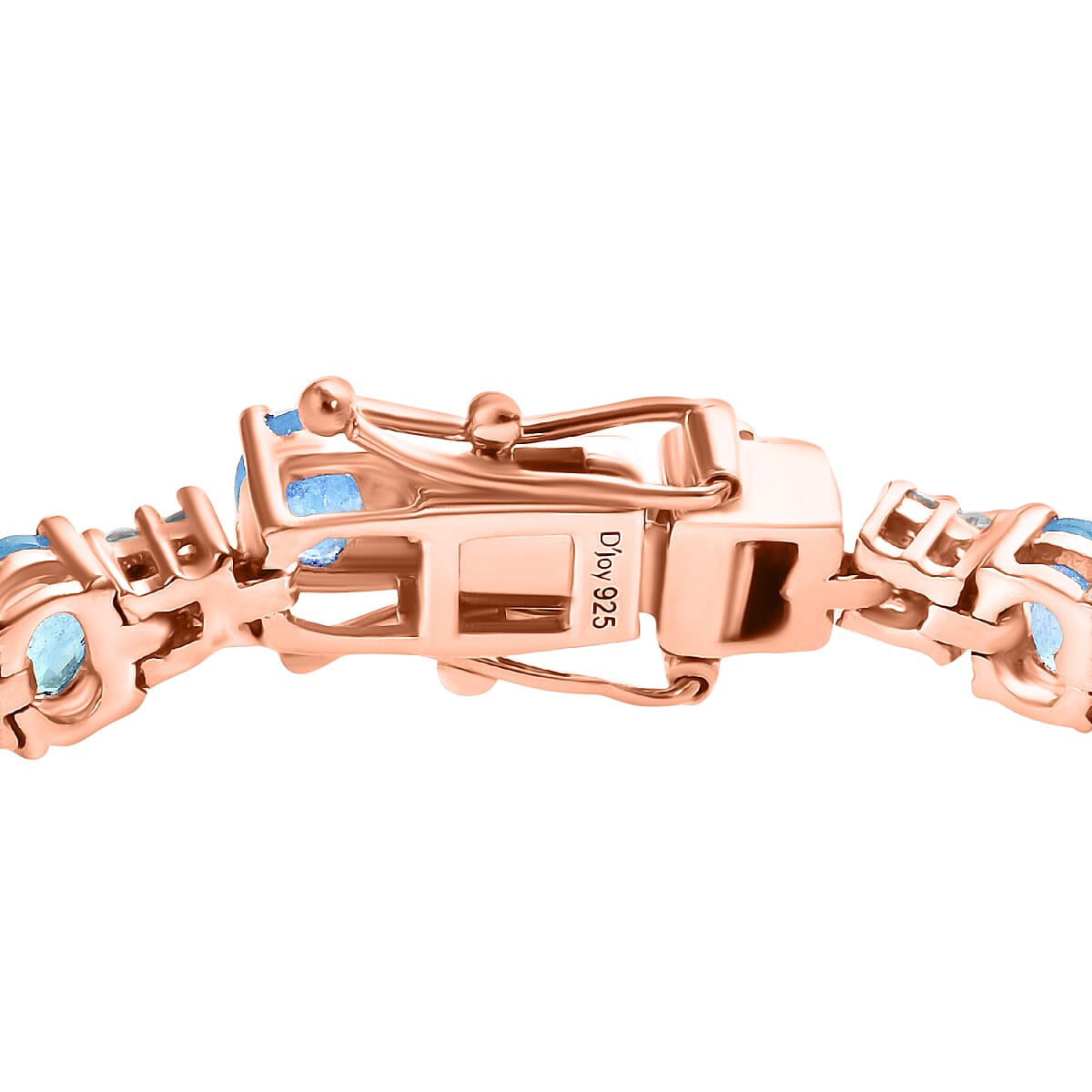Malgache Neon Apatite and White Zircon 10.85 ctw Bracelet in 18K Vermeil Rose Gold Over Sterling Silve (6.50 In)  image number 2
