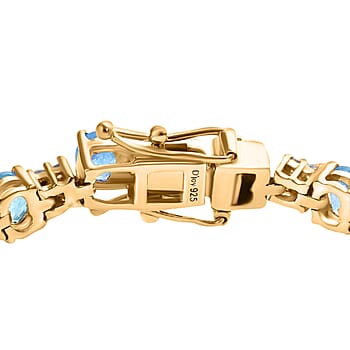 Neon Apatite / Yellow Gold Over Sterling Silver / 6.5 Inches - Product card gallery slide 3 (9432780669183)