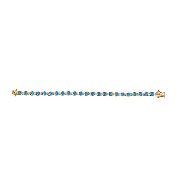 Neon Apatite / Yellow Gold Over Sterling Silver / 6.5 Inches - Product card gallery slide 4 (9432780669183)