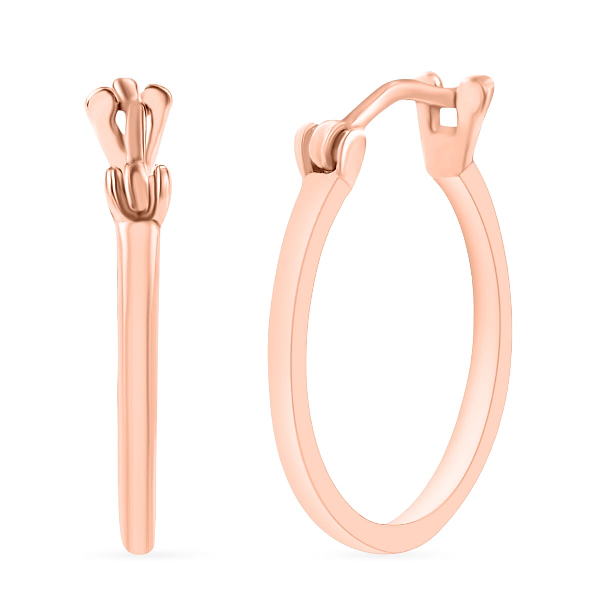Hoop Earrings in 10K Rose Gold 2.90 Grams image number 0