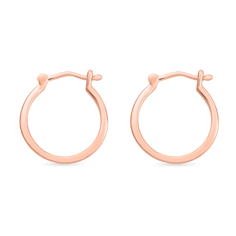 Hoop Earrings in 10K Rose Gold 1.25 Grams