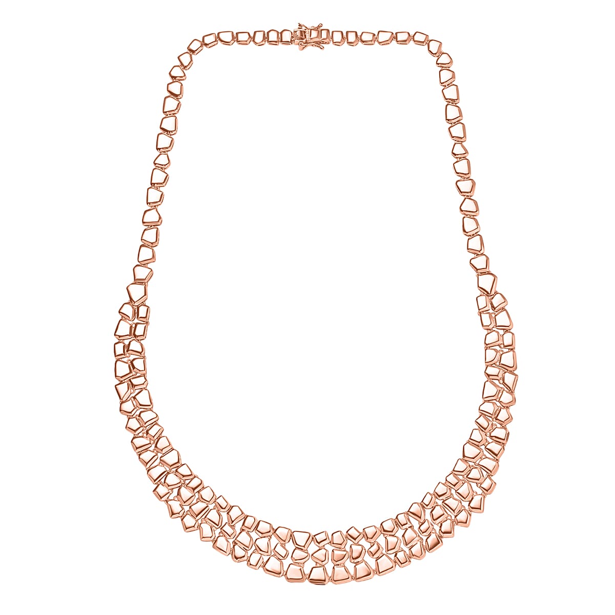 Designer Inspired Necklace in 18K Vermeil Rose Gold Over Sterling Silver 42 Grams 20 Inches (Del. in 10-12 Days) image number 3
