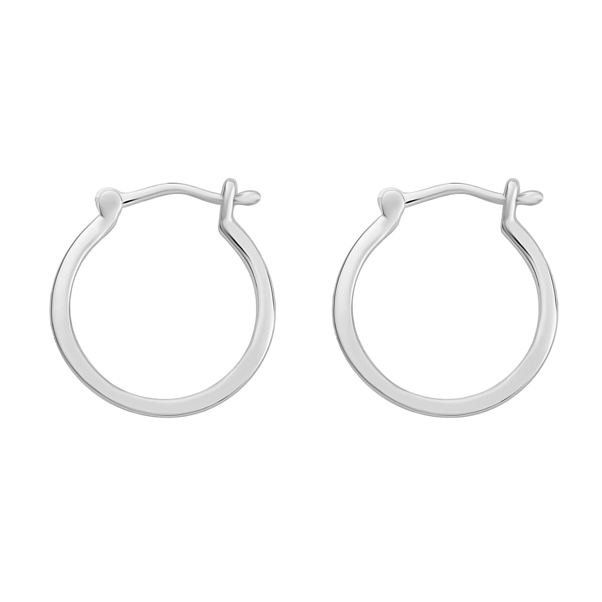Hoop Earrings in 18K White Gold 3.30 Grams (Del. in 10-12 Days) image number 2