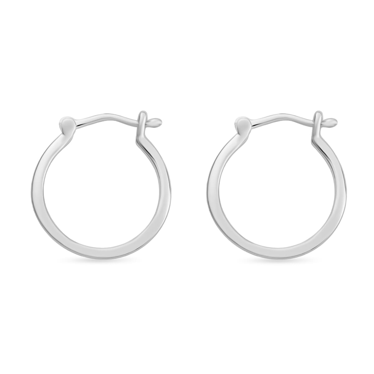 Hoop Earrings in 950 Platinum 4 Grams image number 2