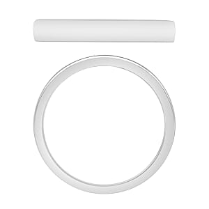 18K White Gold Band Ring (Size 10.0) 3.60 Grams