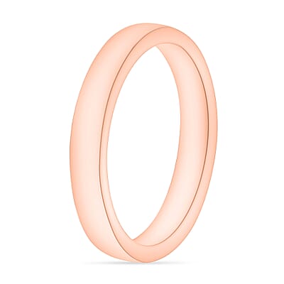 D'Joy Band Ring in 18K Vermeil Rose Gold Over Sterling Silver (Size 8.0) 3.6 Grams