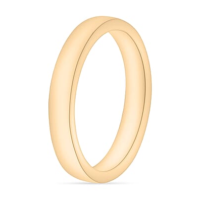 D'Joy Band Ring in 18K Vermeil Yellow Gold Over Sterling Silver (Size 8.0) 3.6 Grams