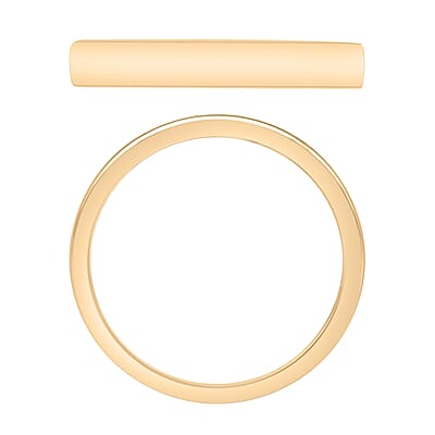 D'Joy Band Ring in 18K Vermeil Yellow Gold Over Sterling Silver (Size 8.0) 3.6 Grams