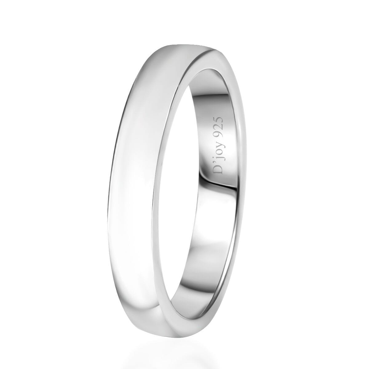 D'Joy Band Ring in Rhodium Over Sterling Silver (Size 5.5) 3.60 Grams image number 3