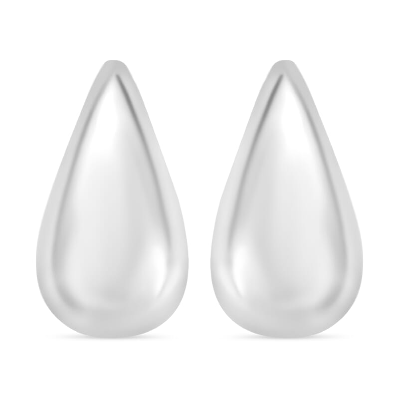 D'Joy Raindrop Earrings in Rhodium Over Sterling Silver 5 Grams