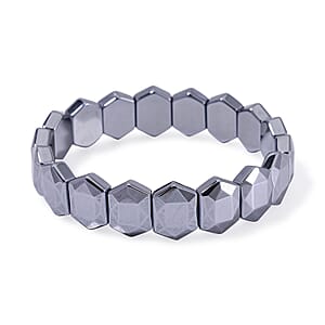 Doorbuster Terahertz 150.00 ctw Fancy Block Strech Bracelet