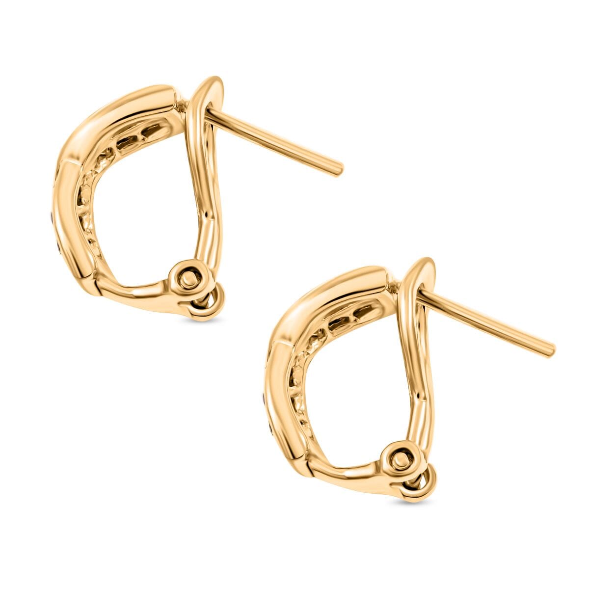 Premium Multi Sapphire 1.00 ctw Aurora Dreams Earrings in 18K Vermeil Yellow Gold Over Sterling Silver  image number 3