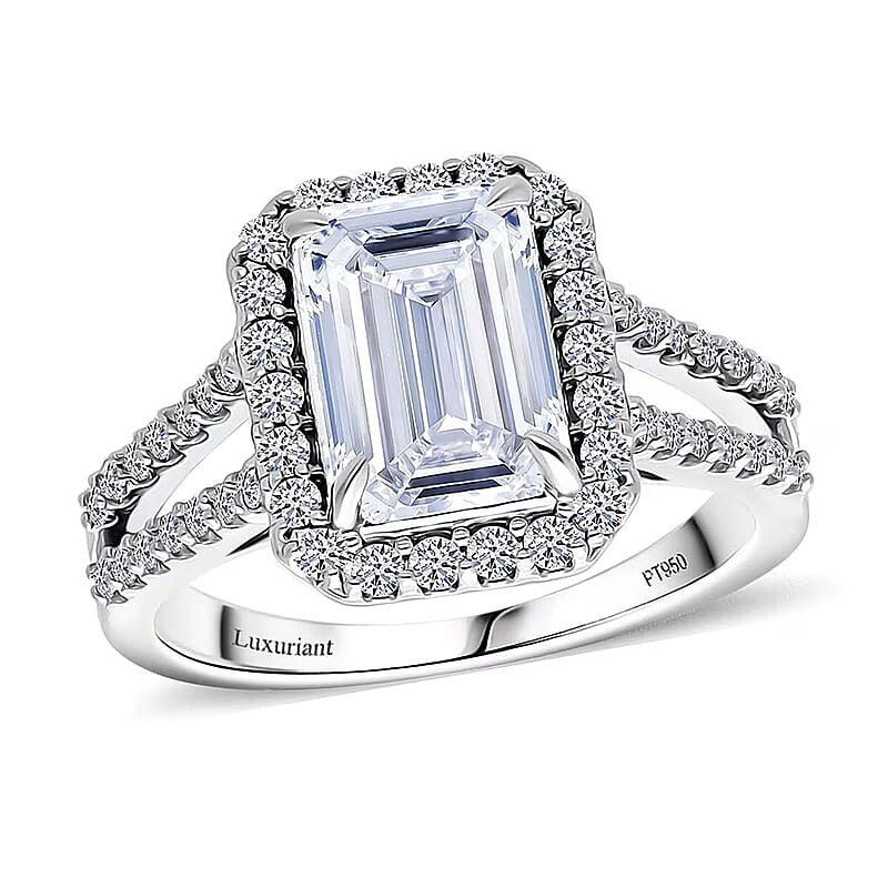 IGI Certified 950 Platinum Luxuriant Lab Grown Diamond E-F VS 3.33 ctw Celestial Gate Ring (Size 10.0) (Del. In 12-15 Days)