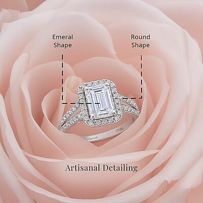 IGI Certified 950 Platinum Luxuriant Lab Grown Diamond E-F VS 3.33 ctw Celestial Gate Ring (Size 10.0) (Del. In 12-15 Days)