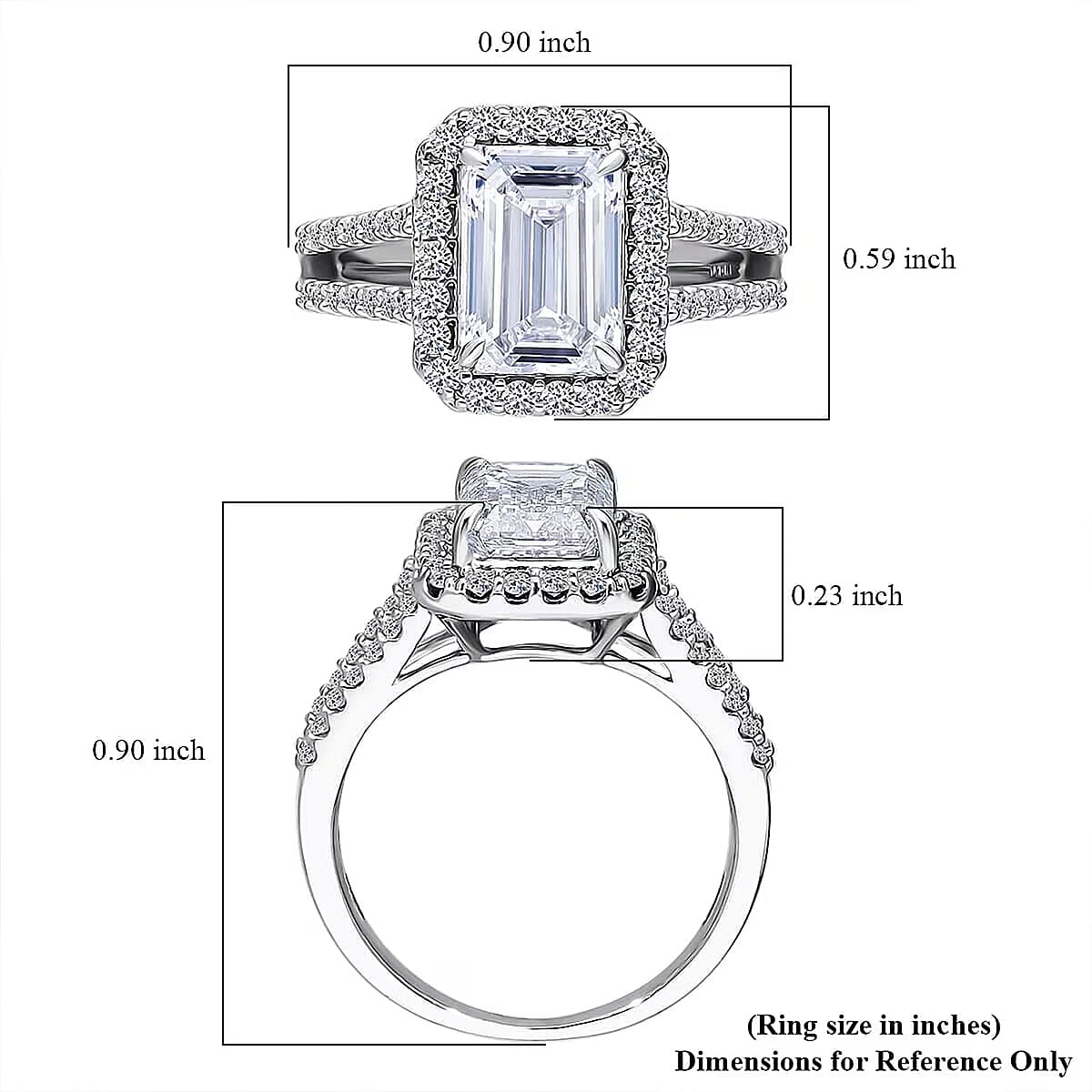 IGI Certified 950 Platinum Luxuriant Lab Grown Diamond E-F VS 3.33 ctw Celestial Gate Ring (Size 10.0) (Del. In 12-15 Days) image number 5