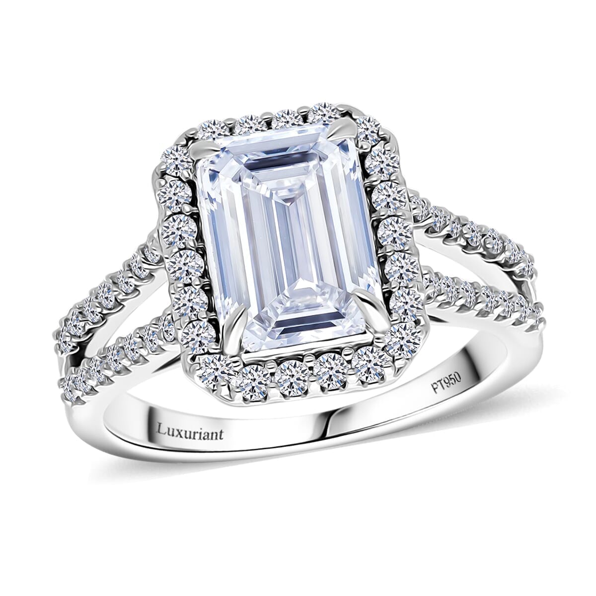 IGI Certified Luxuriant Lab Grown Diamond E-F VS 3.33 ctw Celestial Gate Ring in 950 Platinum (Size 6.0) image number 0