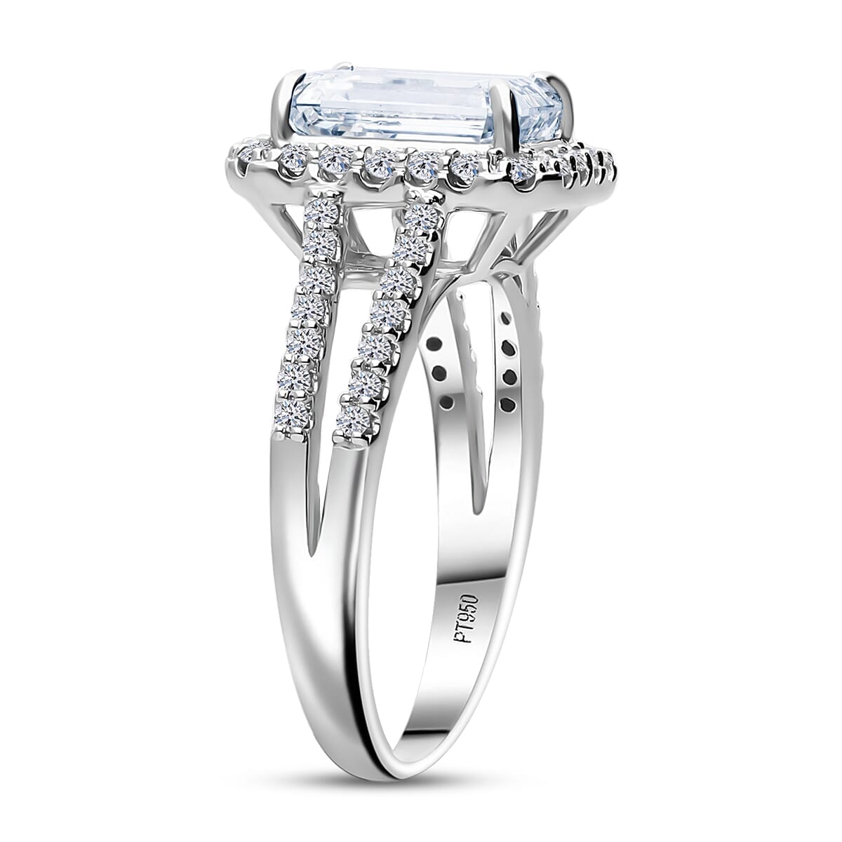 IGI Certified Luxuriant Lab Grown Diamond E-F VS 3.33 ctw Celestial Gate Ring in 950 Platinum (Size 6.0) image number 2