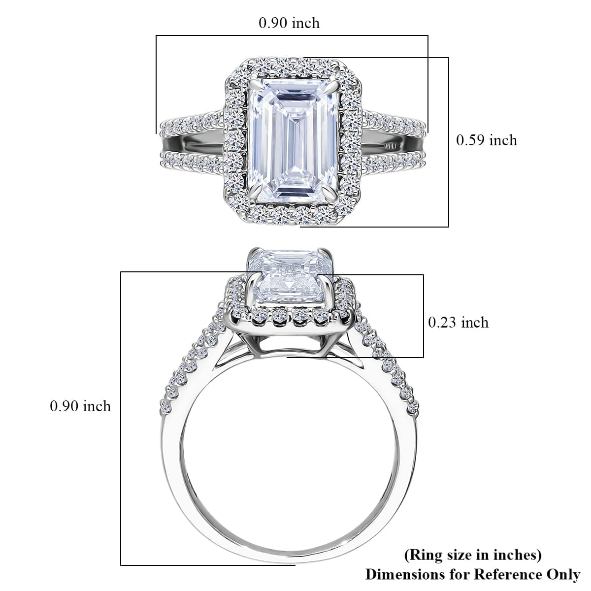 IGI Certified Luxuriant Lab Grown Diamond E-F VS 3.33 ctw Celestial Gate Ring in 950 Platinum (Size 6.0) image number 4