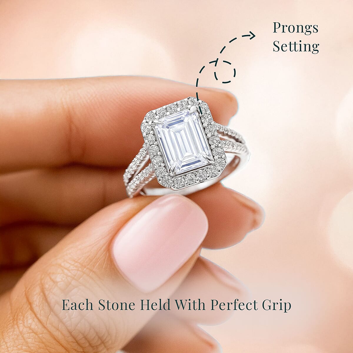 IGI Certified Luxuriant Lab Grown Diamond E-F VS 3.33 ctw Celestial Gate Ring in 950 Platinum (Size 9.0) (Del. In 12-15 Days) image number 5