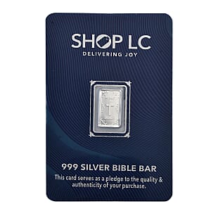 Doorbuster 999.9 Fine Silver Holy Bible Bar 1 Grams 