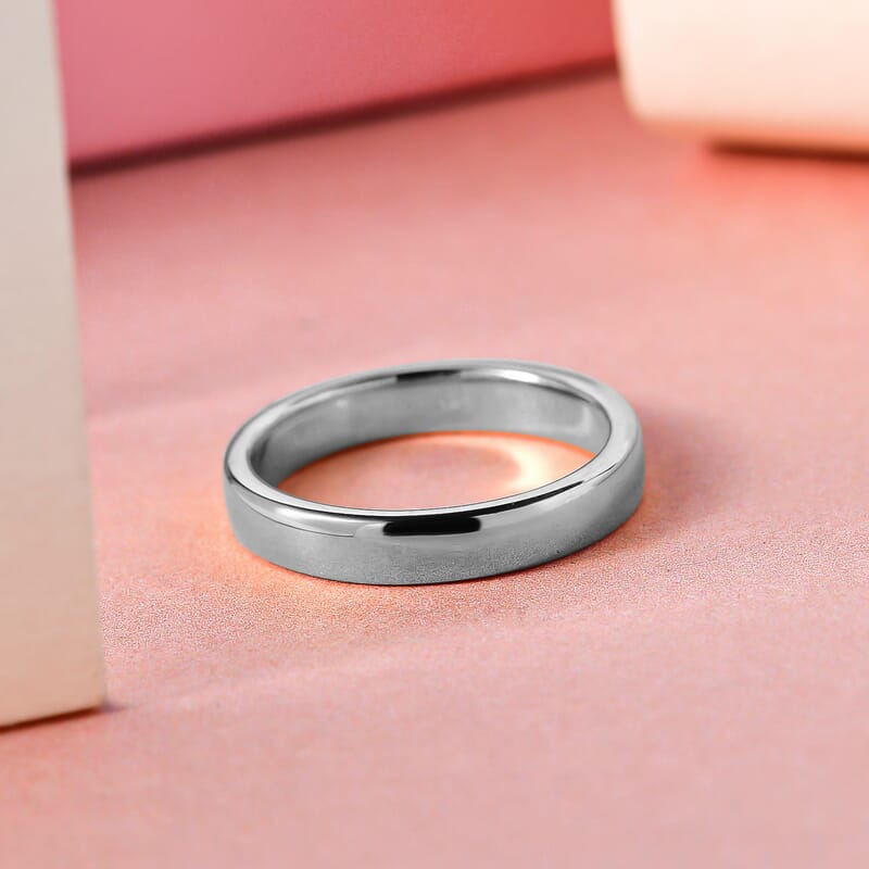 D'Joy Band Ring in 18K White Gold (Size 4.0) 4.8 Grams