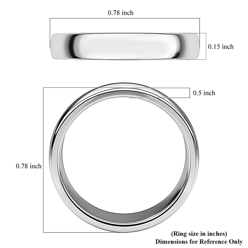 D'Joy Band Ring in 18K White Gold (Size 4.0) 4.8 Grams