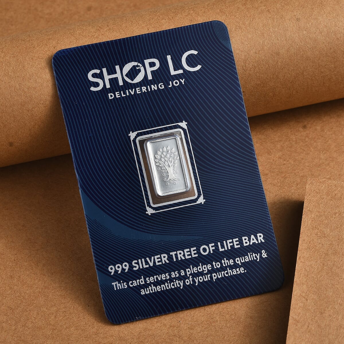 999.9 Fine Silver Tree of Life Bar 1 Grams image number 1