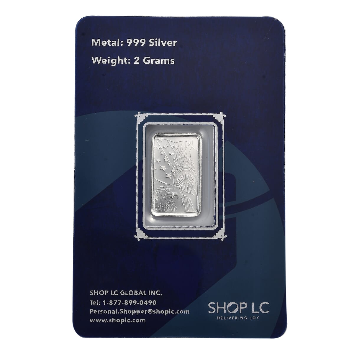 999.9 Fine Silver Statue of Liberty Bar (2 g) image number 3