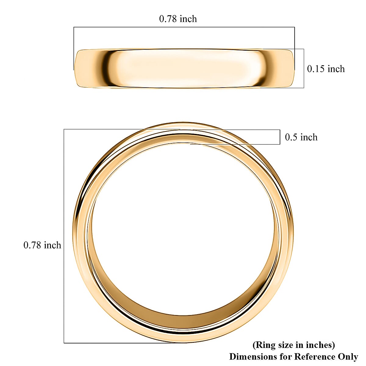 Luxoro Band Ring in 14K Yellow Gold (Size 12.0) 4 Grams (Del. in 10-12 Days) image number 5