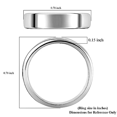 D'Joy Band Ring in 950 Platinum (Size 10.0) 8.5 Grams