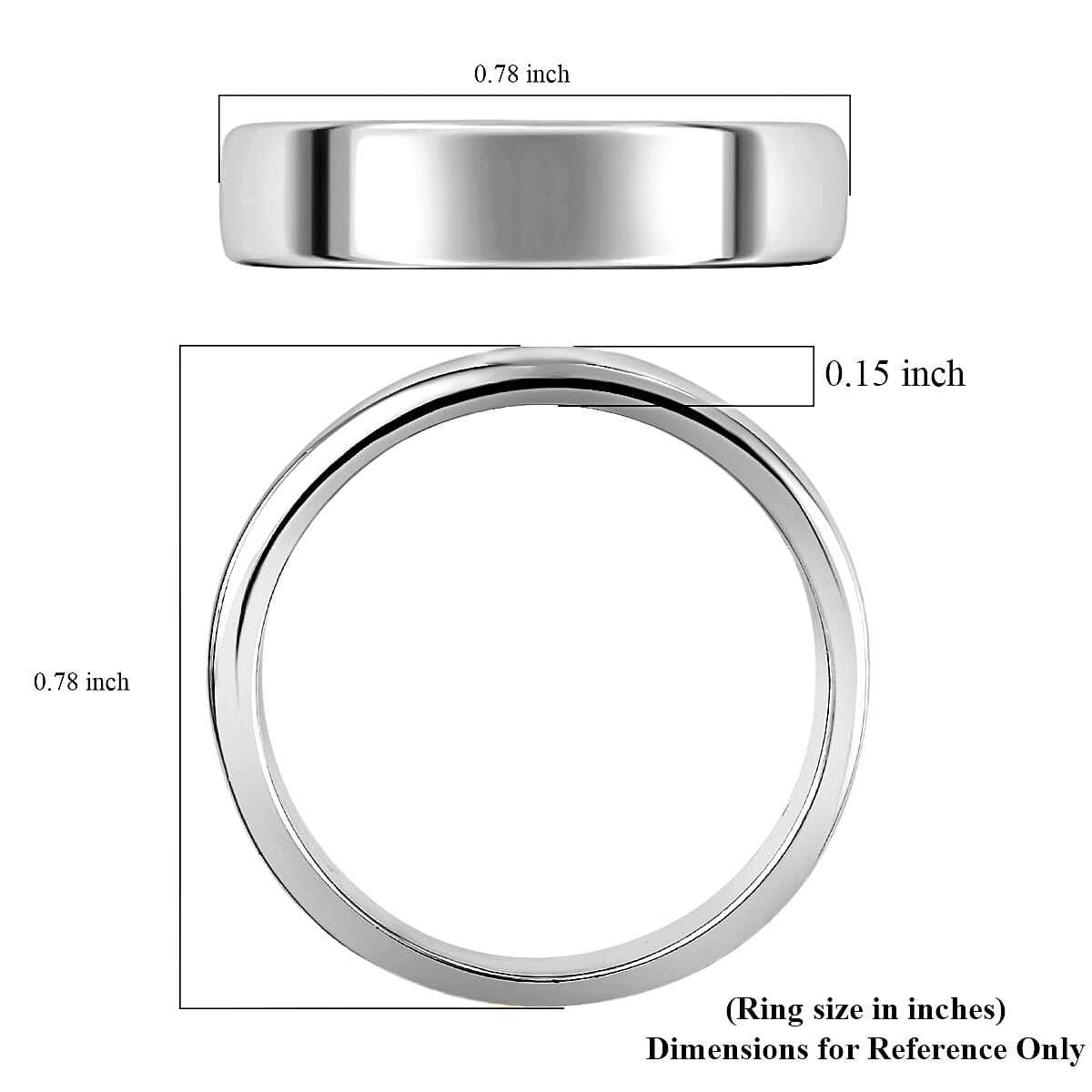 Band Ring in 18K White Gold (Size 10.0) 7.30 Grams (Del. in 10-12 Days) image number 5